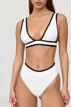TALA The Bridal Edit|Swimwear*Kos Contrast Trim High Waisted Cheeky Bikini Brief -