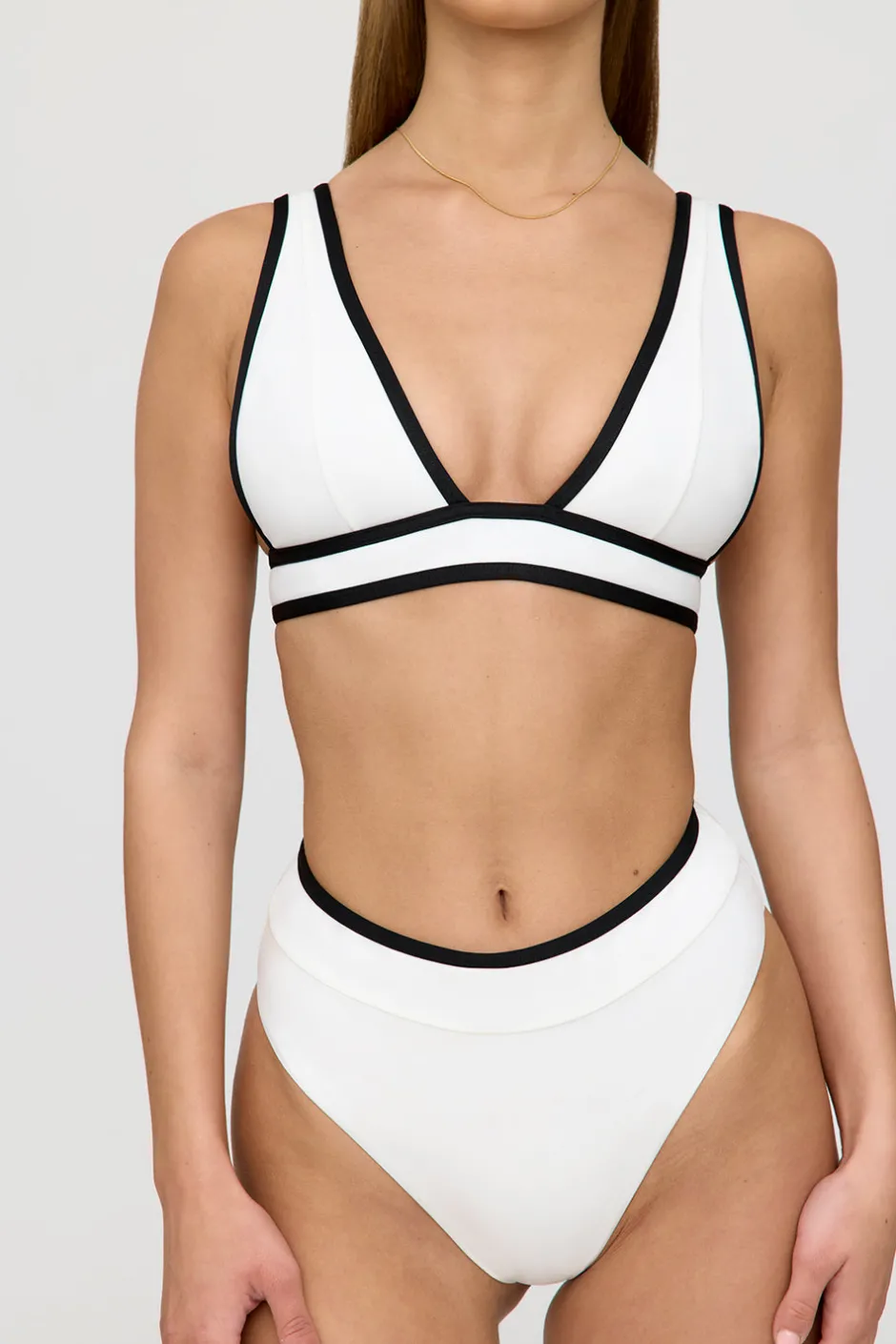 TALA The Bridal Edit|Swimwear*Kos Contrast Trim High Waisted Cheeky Bikini Brief -