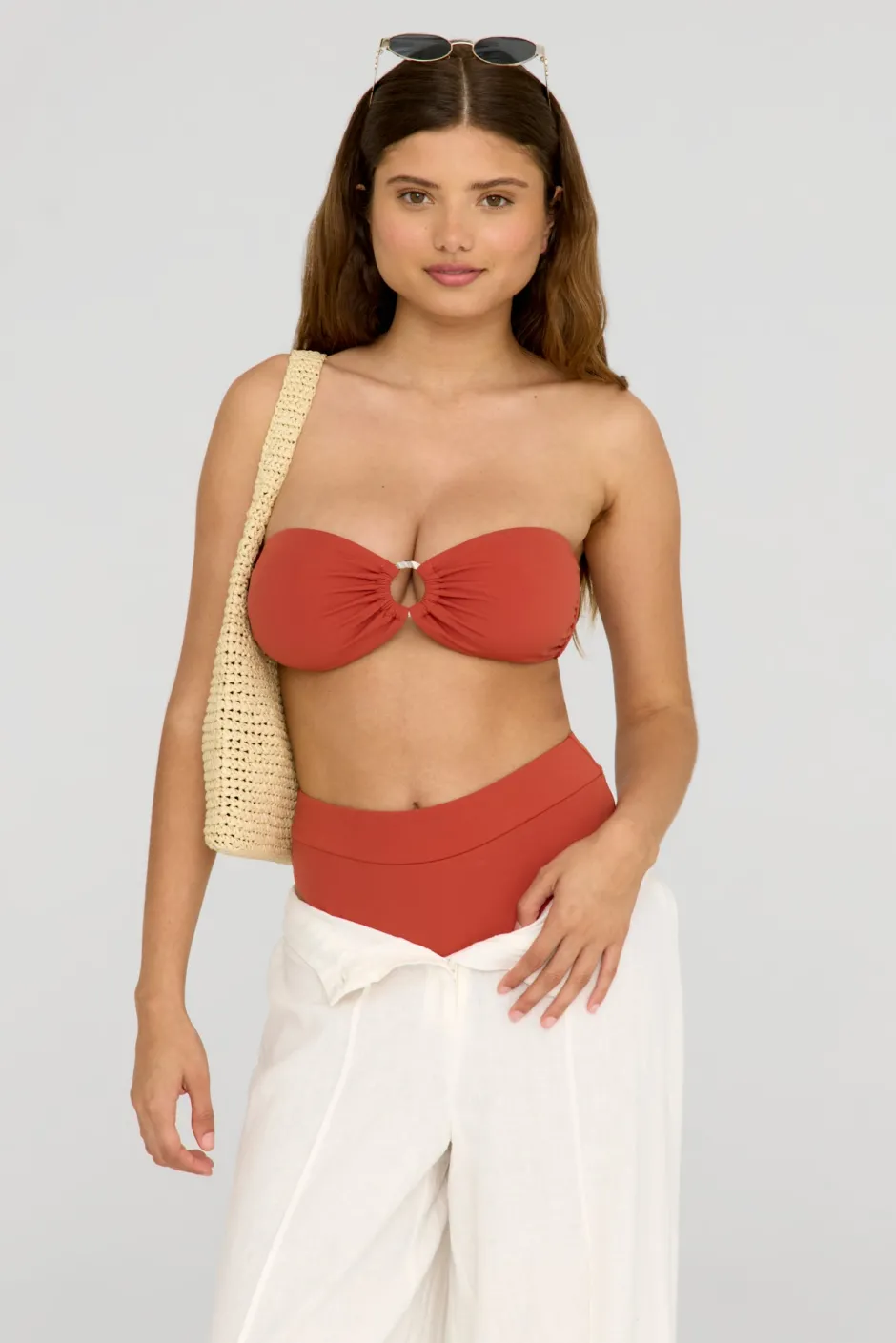 TALA Swimwear*Marnie Multiway Bandeau Ring Bikini Top - Rust