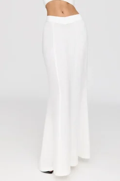 TALA The Bridal Edit*Milos Linen Blend V Waist Maxi Skirt - Coconut Milk