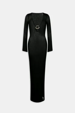 TALA Knitwear|Dresses*Multiway Gold Ring Long Sleeve Resort Knit Dress -