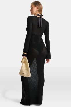 TALA Knitwear|Dresses*Multiway Gold Ring Long Sleeve Resort Knit Dress -