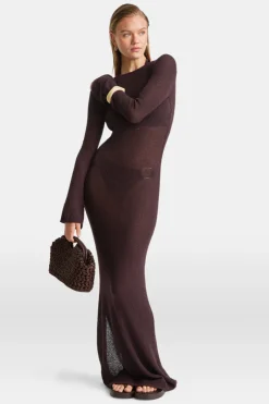 TALA Knitwear|Dresses*Multiway Gold Ring Long Sleeve Resort Knit Dress -