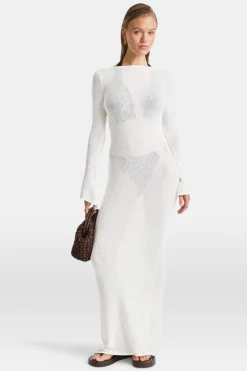 TALA Knitwear|Dresses*Multiway Gold Ring Long Sleeve Resort Knit Dress -