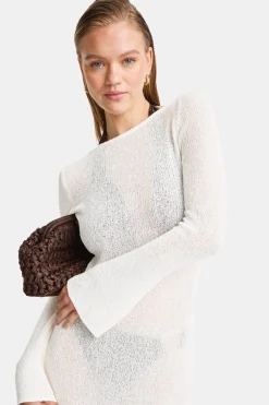 TALA Knitwear|Dresses*Multiway Gold Ring Long Sleeve Resort Knit Dress -