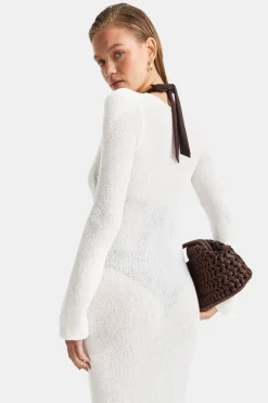 TALA Knitwear|Dresses*Multiway Gold Ring Long Sleeve Resort Knit Dress -