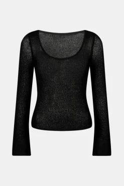 TALA Tops|Knitwear*Multiway Long Sleeve Resort Knit Top - Shadow