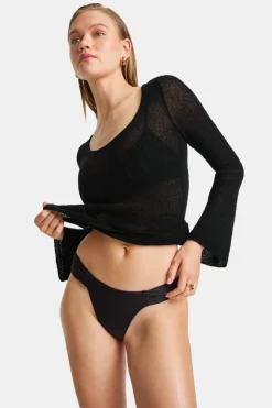 TALA Tops|Knitwear*Multiway Long Sleeve Resort Knit Top - Shadow