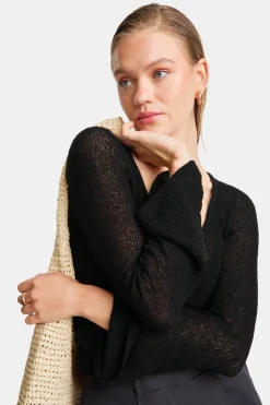 TALA Tops|Knitwear*Multiway Long Sleeve Resort Knit Top - Shadow