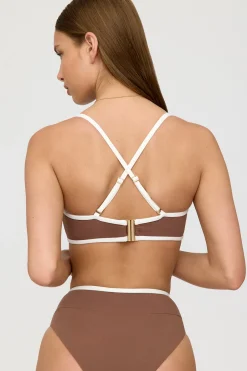 TALA Swimwear*Mykonos Contrast Trim Multiway Bandeau Bikini Top -