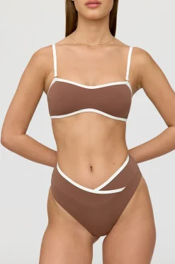 TALA Swimwear*Mykonos Contrast Trim Multiway Bandeau Bikini Top -