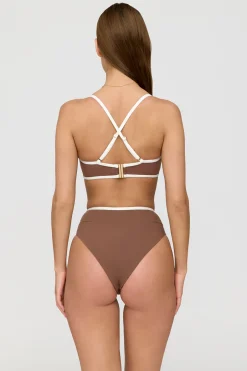 TALA Swimwear*Mykonos Contrast Trim Multiway Bandeau Bikini Top -