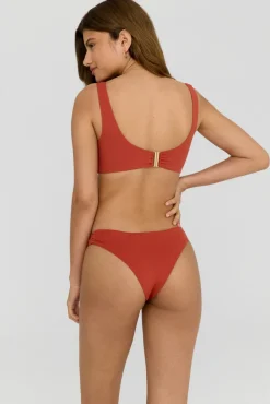 TALA Swimwear*Nixie Asymmetric Ring Bikini Brief - Rust