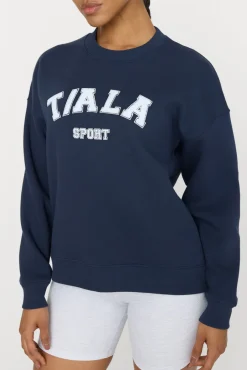 TALA Hoodies / Sweats*Oversized Club Sweatshirt - Navy