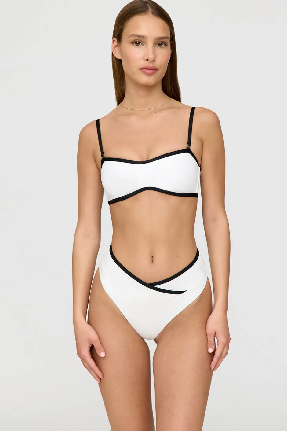 TALA The Bridal Edit|Swimwear*Palma Contrast Trim Wrap Waist Bikini Brief -
