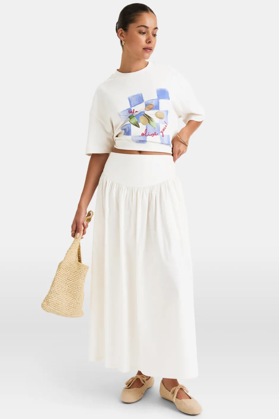 TALA The Bridal Edit*Poplin Maxi Skirt -
