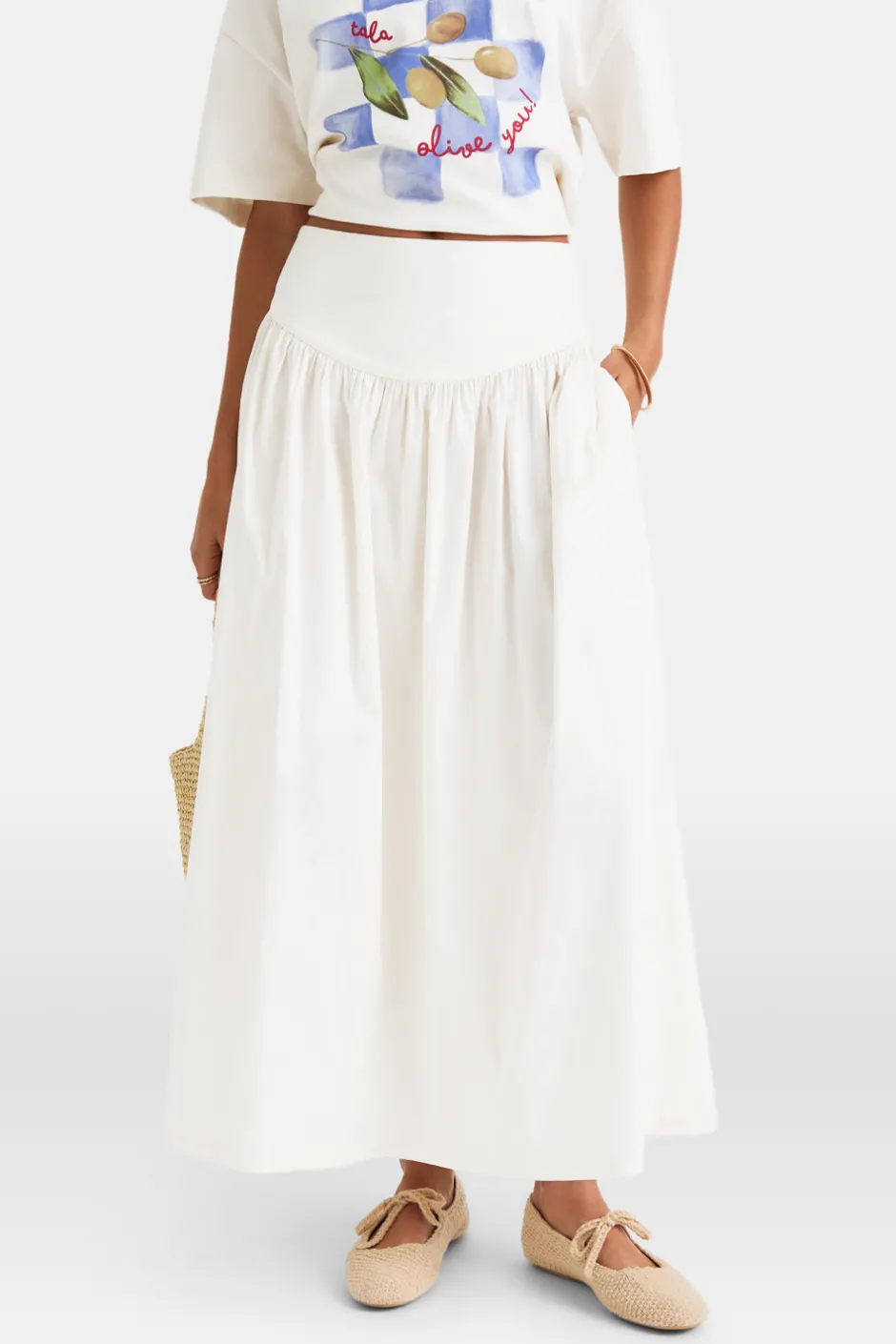 TALA The Bridal Edit*Poplin Maxi Skirt -
