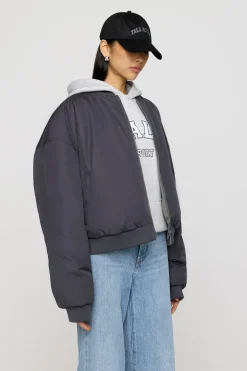 TALA Coffee Dates|Coats / Jackets*Reversible Girlfriend Bomber Jacket - Graphite And Cool Olive