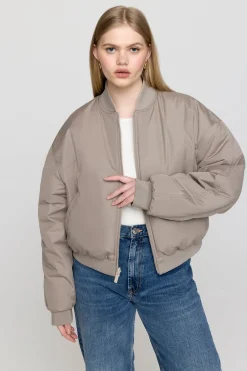TALA Coffee Dates|Coats / Jackets*Reversible Girlfriend Bomber Jacket - Pebble And Truffle