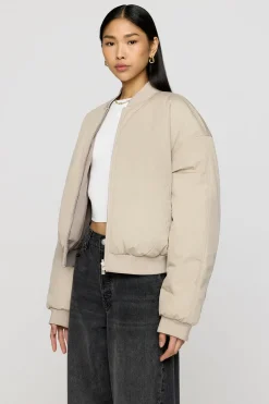 TALA Coffee Dates|Coats / Jackets*Reversible Girlfriend Bomber Jacket - Pebble And Truffle