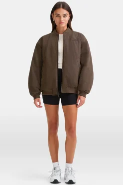 TALA Coffee Dates|Coats / Jackets*Reversible Oversized Bomber Jacket - And Espresso