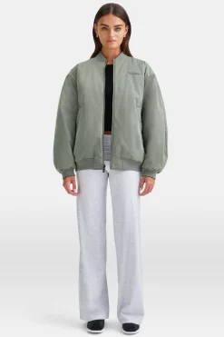 TALA Coffee Dates|Coats / Jackets*Reversible Oversized Bomber Jacket - And Cool Olive