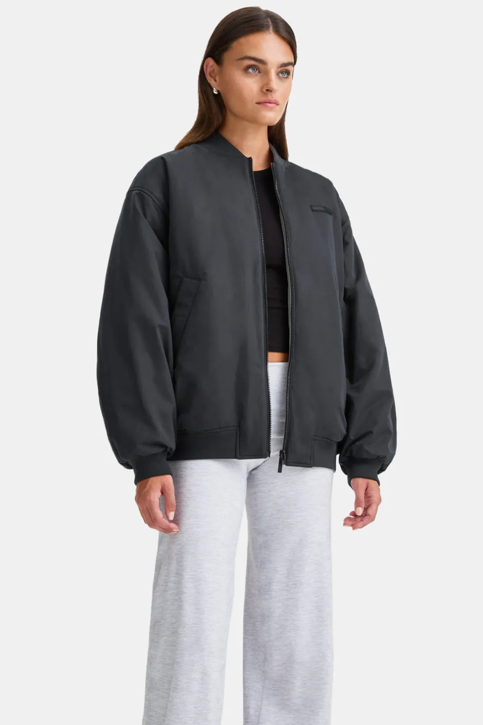 TALA Coffee Dates|Coats / Jackets*Reversible Oversized Bomber Jacket - And Cool Olive