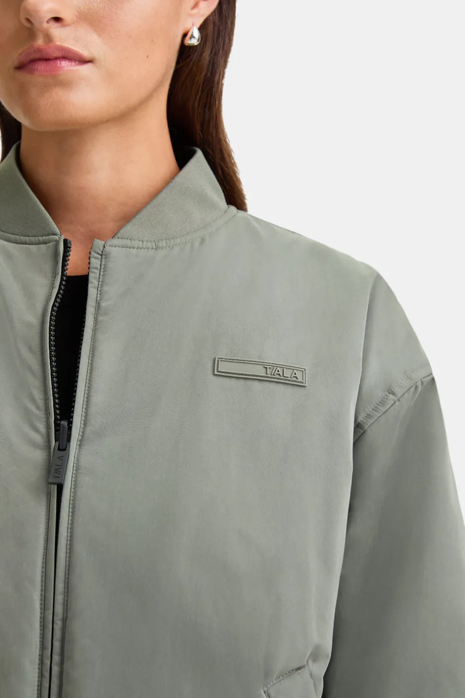 TALA Coffee Dates|Coats / Jackets*Reversible Oversized Bomber Jacket - And Cool Olive