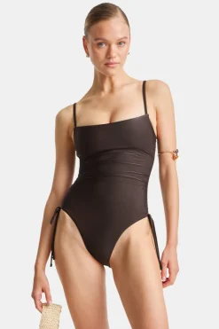 TALA Swimwear*Ruched Adjustable Tie Side Shaping Swimsuit -