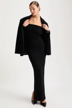 TALA Dresses*365 Ruched Side Bardot Maxi Dress - Shadow