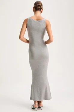 TALA Dresses*365 Ruched Side Boat Neck Maxi Dress - Marl