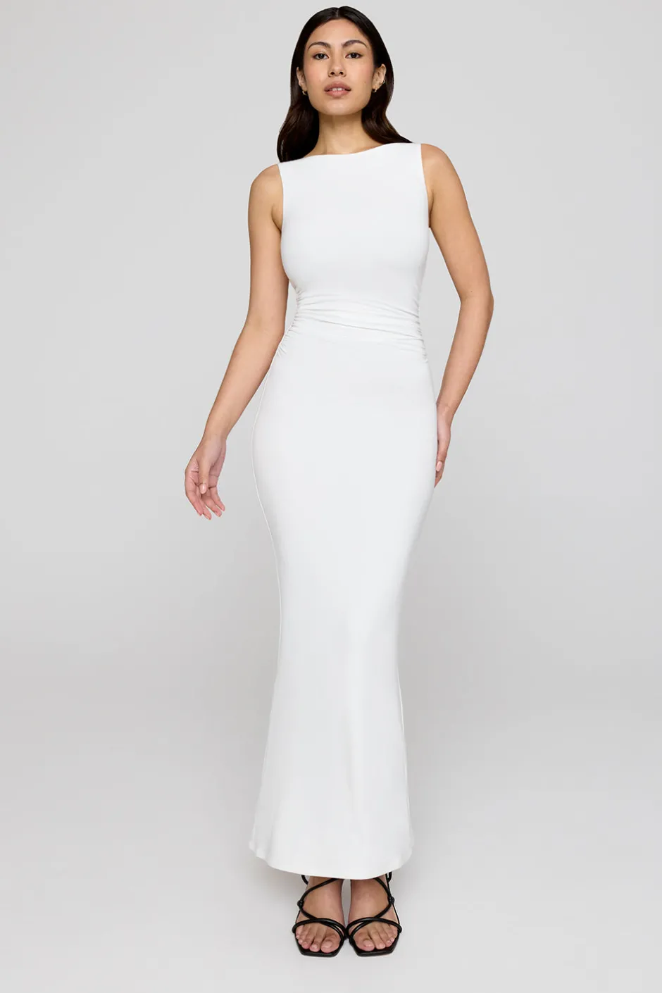 TALA Dresses|The Bridal Edit*365 Ruched Side Boat Neck Maxi Dress - Coconut Milk