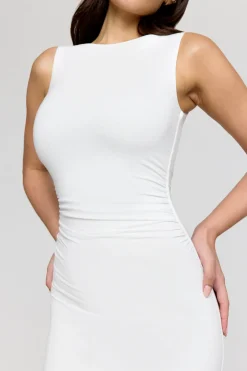 TALA Dresses|The Bridal Edit*365 Ruched Side Boat Neck Maxi Dress - Coconut Milk