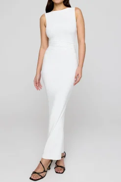 TALA Dresses|The Bridal Edit*365 Ruched Side Boat Neck Maxi Dress - Coconut Milk