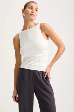 TALA Tops|The Bridal Edit*365 Ruched Side Boat Neck Top -