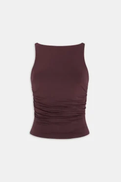 TALA Tops*365 Ruched Side Boat Neck Top -