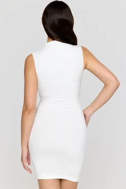 TALA Dresses|The Bridal Edit*365 Ruched Side Mock Neck Mini Dress - Coconut Milk