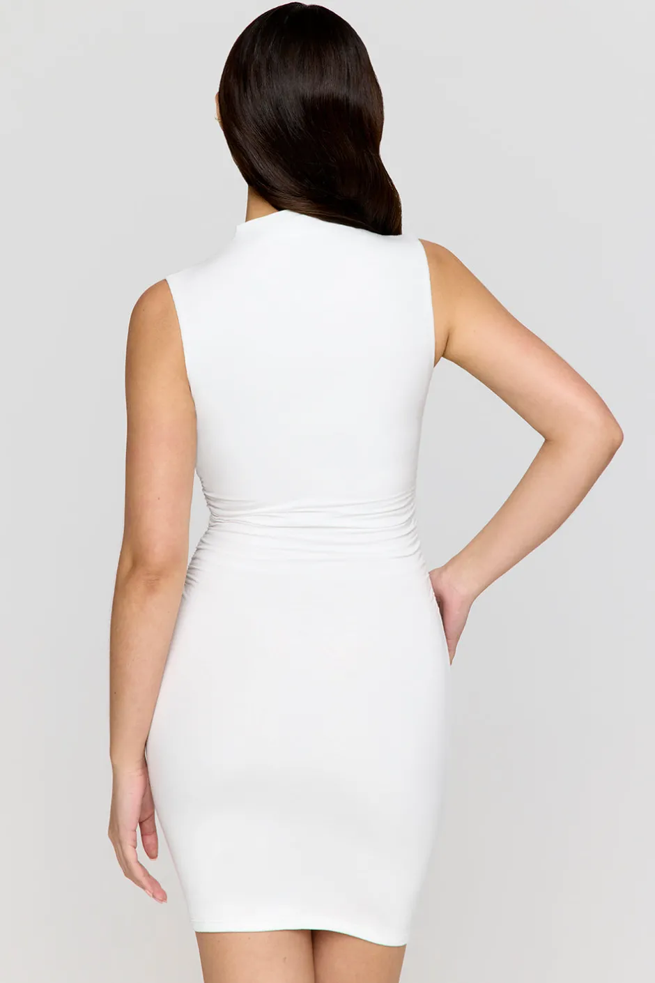 TALA Dresses|The Bridal Edit*365 Ruched Side Mock Neck Mini Dress - Coconut Milk