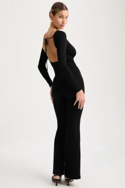 TALA Tops*365 Ruched Side Open Back Long Sleeve Top -