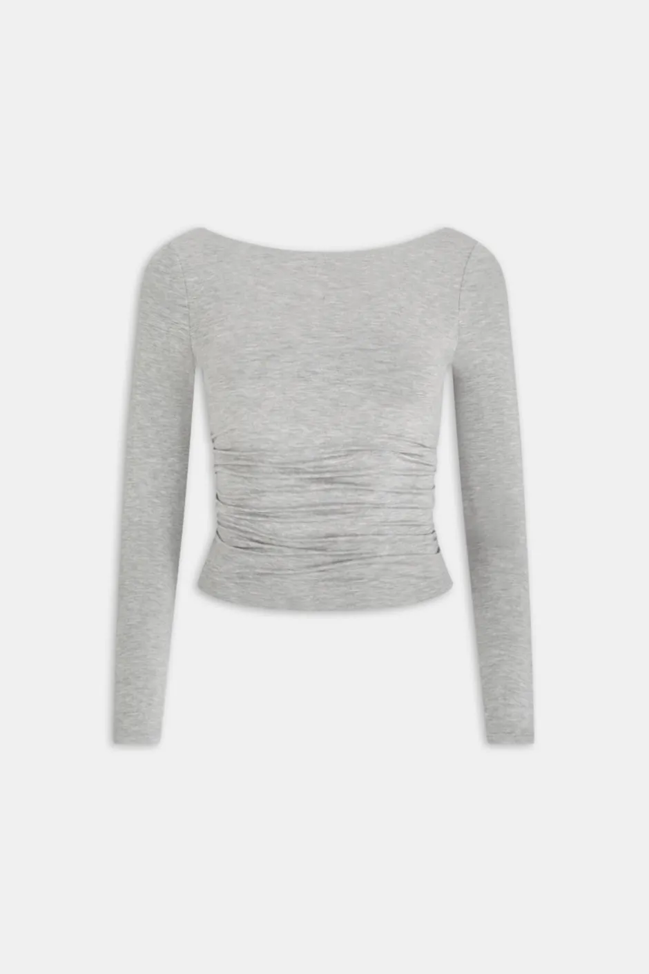 TALA Tops*365 Ruched Side Open Back Long Sleeve Top -