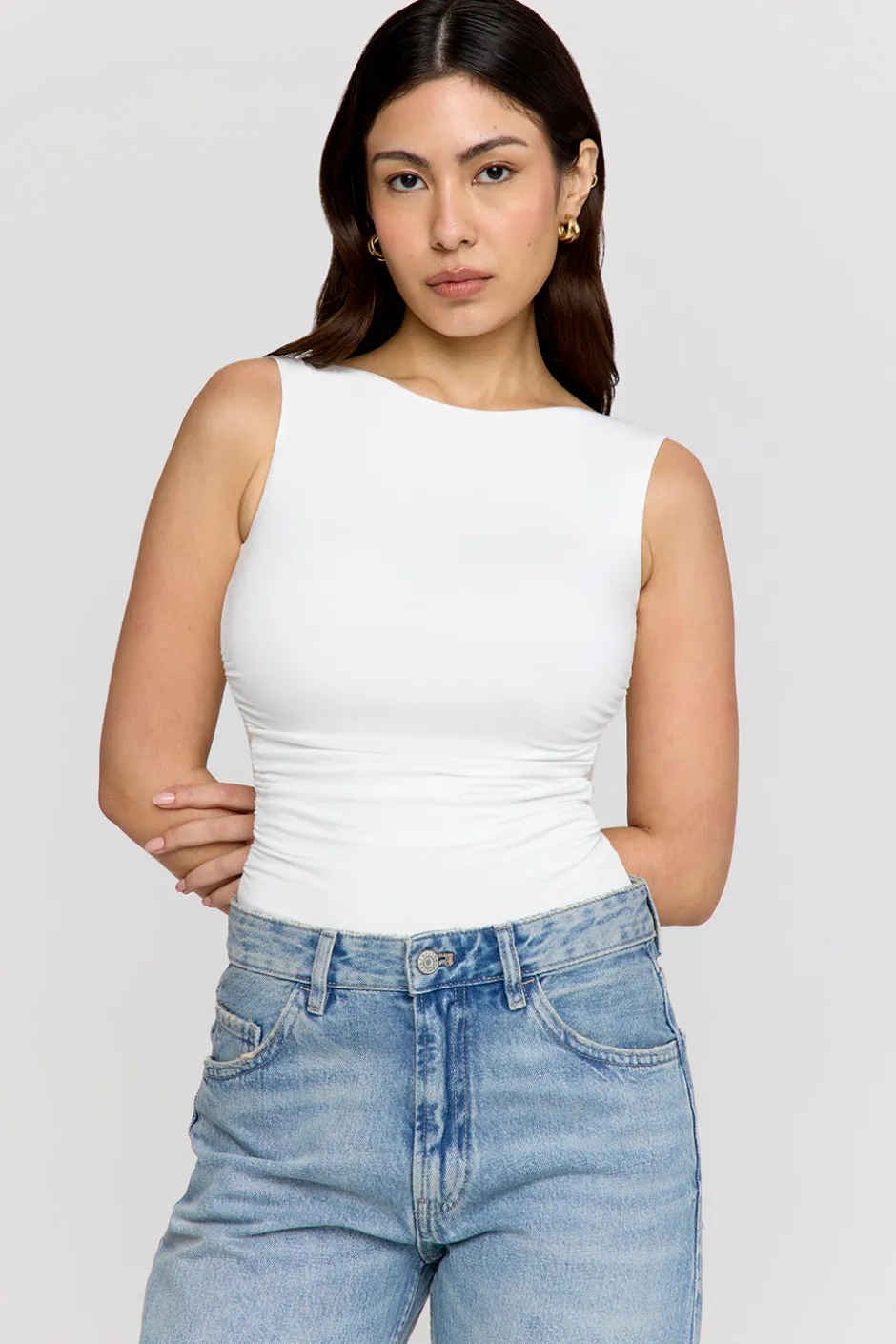 TALA Tops|The Bridal Edit*365 Ruched Side Open Back Top -