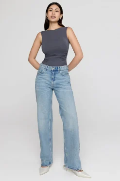 TALA Tops*365 Ruched Side Open Back Top -
