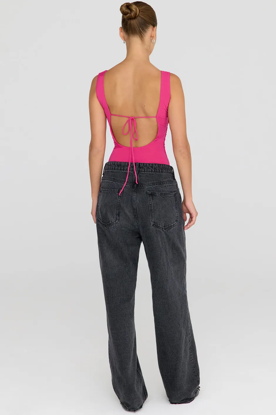 TALA Tops*365 Ruched Side Open Back Top -