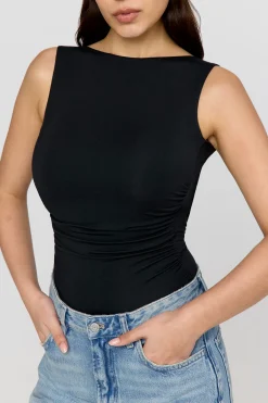 TALA Tops*365 Ruched Side Open Back Top -