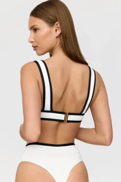 TALA The Bridal Edit|Swimwear*Saint Tropez Contrast Trim Plunge Neck Bikini Top -