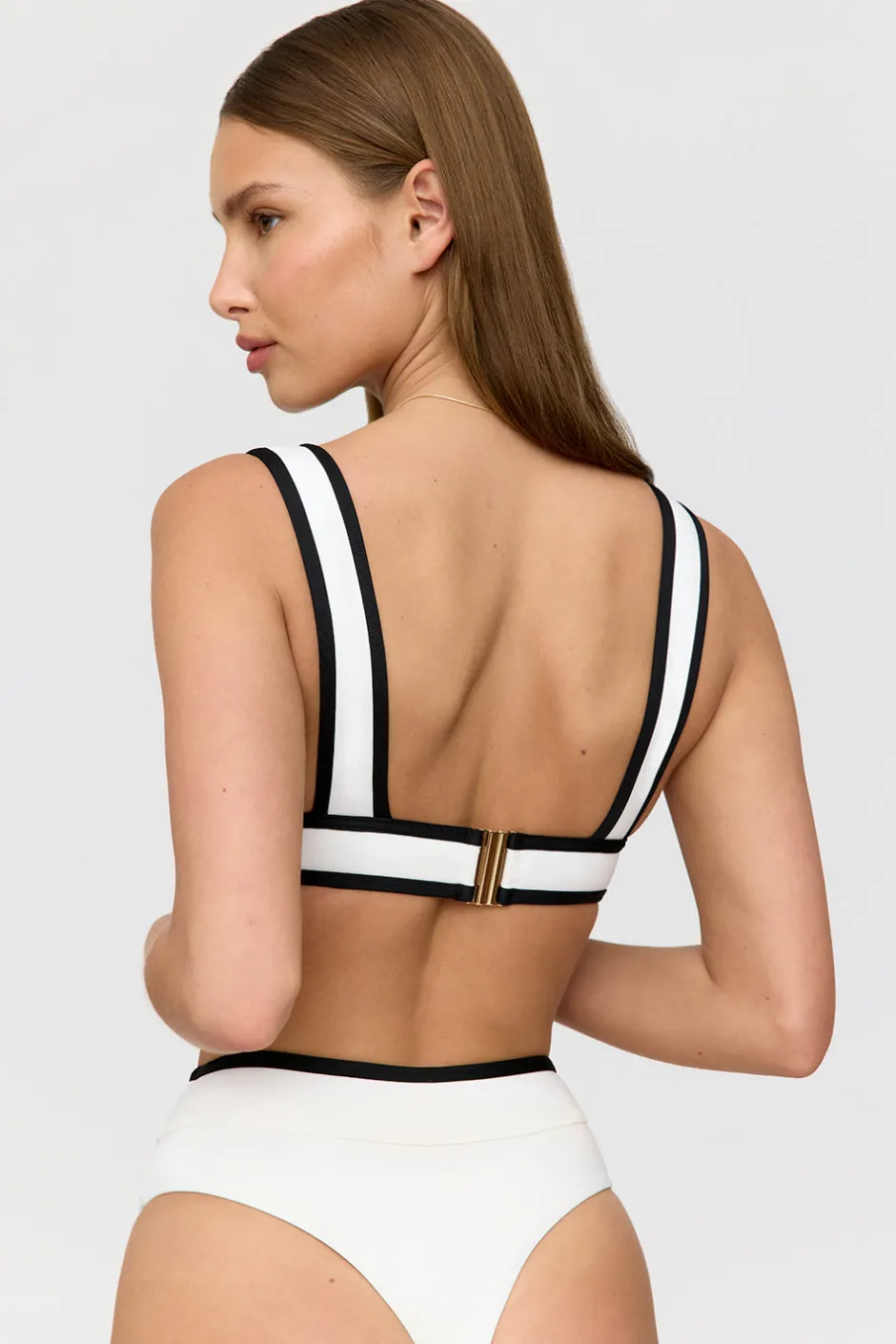 TALA The Bridal Edit|Swimwear*Saint Tropez Contrast Trim Plunge Neck Bikini Top -