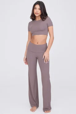 TALA Loungewear|Trousers*365 Sculpting Lounge Flared Trousers - Mocha