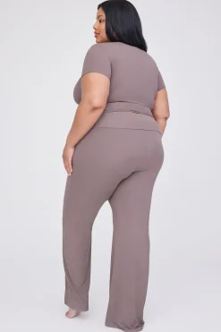 TALA Loungewear|Trousers*365 Sculpting Lounge Flared Trousers - Mocha