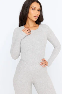 TALA Loungewear|Bodysuits*365 Sculpting Lounge Long Sleeve Bodysuit - Marl