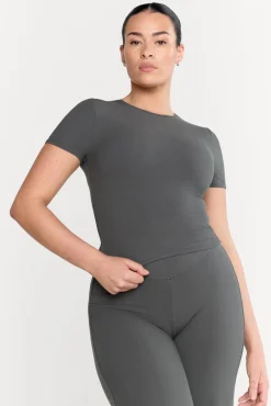 TALA Loungewear*365 Sculpting Lounge Short Sleeve T-Shirt - Dark Olive